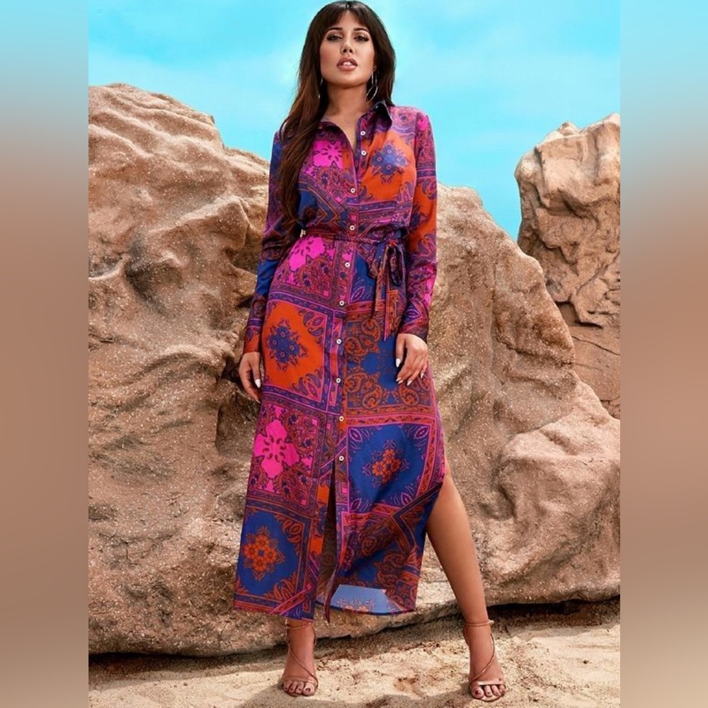 Elegant Multicolor Maxi Dress
